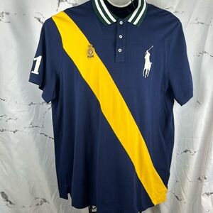 Polo Ralph Lauren Big Pony Polo Color Block #1 On Sleeve 3-Button Classic Fit.